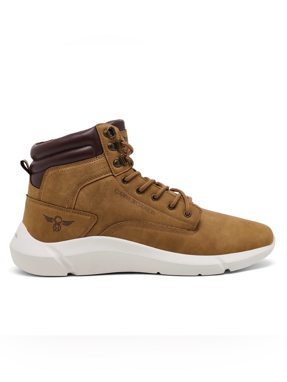 creative recreation shoes Men's High-Top Casual Sneaker Boot - Tan